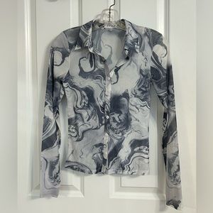 Cute patterned sheer shirt